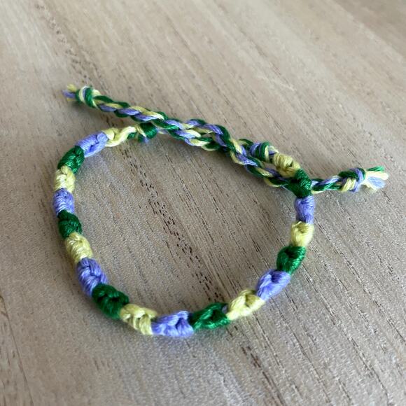 Yessenia Bracelet, anklet, trendy, comfortable, tie, embroidery thread, woven, g - Picture 1 of 1